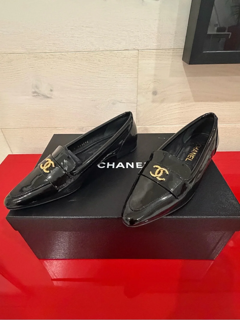 BLACK CHANEL LOAFERS